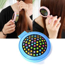 Rainbow Volume Massage Hair Brush Pocket Size Round Hair Brush Comb With Mi