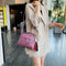 Fashion Shoulder Handbag Women Leather Tote Tassel Top-handle Bag (Purple)