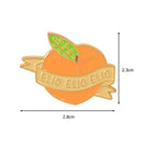 Cartoon Peach Fruit Brooch Women Men Enamel Badges Clothes Collar Lapel Pin