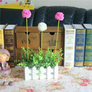 Decorative Vase 16cm Wooden Fence With Foam For Artificial Flower Vase Home Z8U9