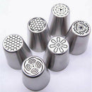 6Pcs/Set Russian Tulip Icing Piping Nozzles Stainless Steel Pastry Cake TooS Hn