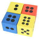 Hot SET OF 12 SOFT COLOURFUL FOAM Design LARGE DICE PARTY LOOT BAG FILLER 3.7cm