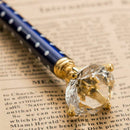 5PCS Big Carat Diamond Crystal Pen Gem Ballpoint Pen Ring Wedding Office Me B7B3