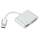 Usb3.0 To Hdmi Vga Adapter 4K Hd 1080P Multi-Display 2-In-1 Usb To Hdmi Con J3A6