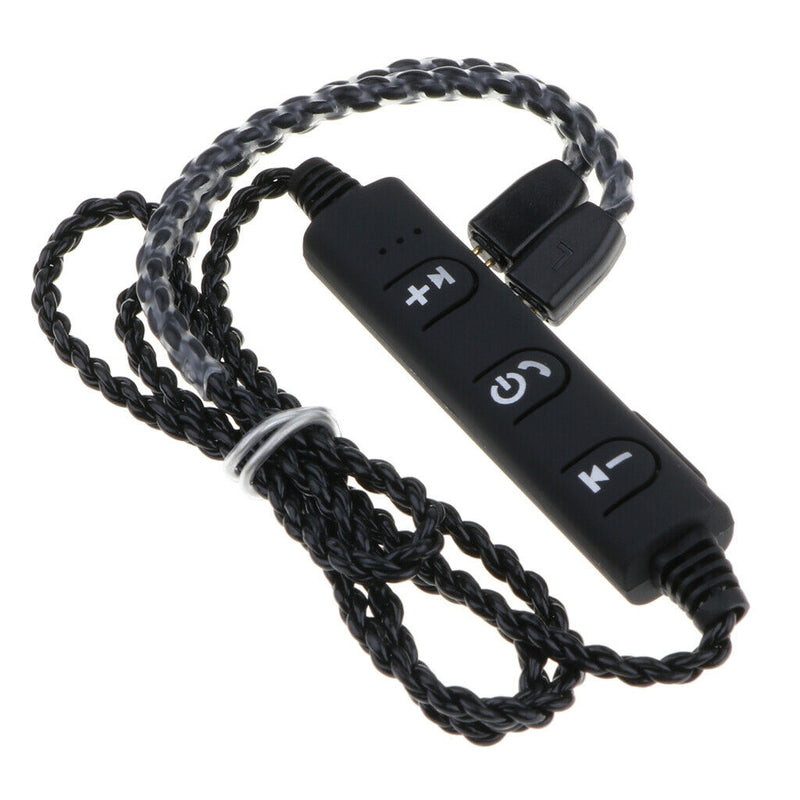 Wireless Bluetooth Cable Upgrade Wire 2 Pin for KZ-ZST/ES3/ED12/ZSR Black