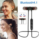 M5 Wireless Bluetooth Earphones Magnetic Attraction Headset w/Mic (Black) A