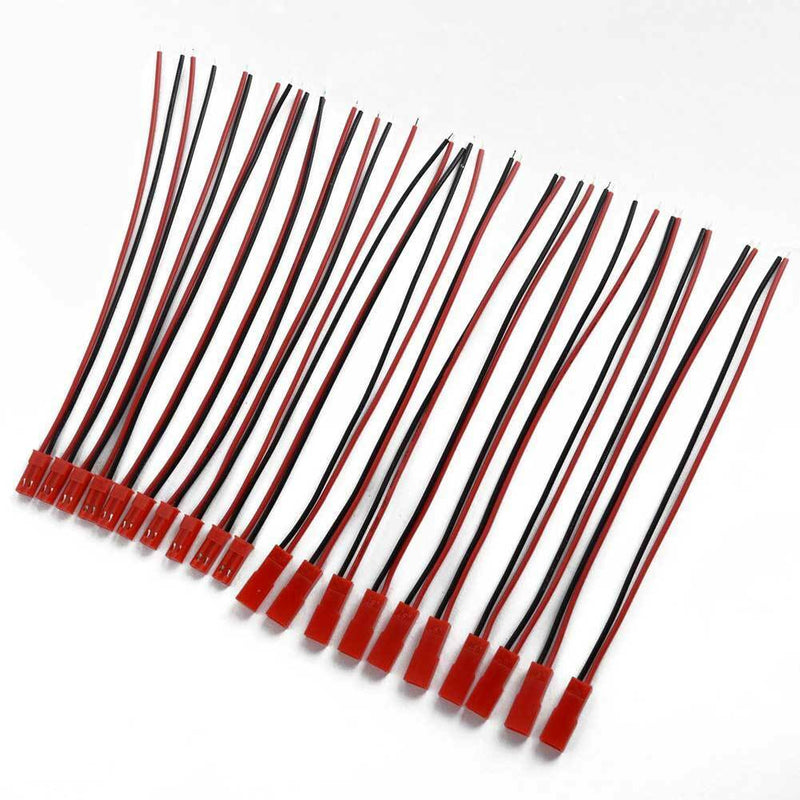 H1 10 Pairs 100mm JST Connector Plug Cable Male+Female for RC Battery New  Kit