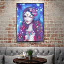 5D DIY Special Shaped Diamond Painting Girl Embroidery Craft Kit Home Decor