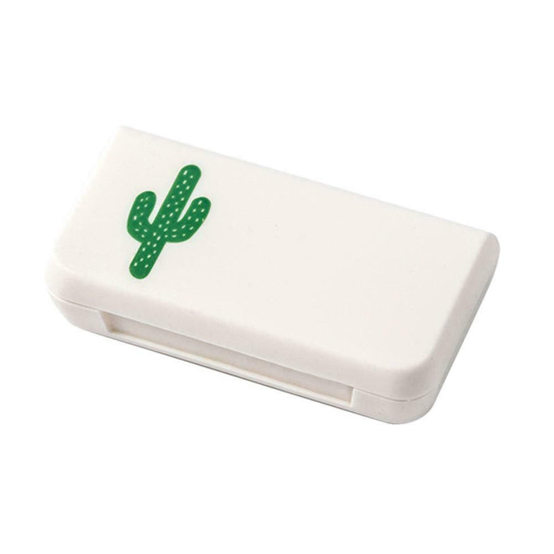 Portable 3 Grids Mini Pill Case Medicine Box Travel Tablet Holder (Cactus)