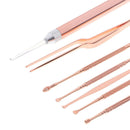 7Pcs/Set Led Ear Wax Pickers Stainless Steel Earpick Wax Remover Curet&+