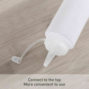 5pcs 200ml 8oz Plastic Squeeze Squirt Condiment Bottles with Twist On Cap Lids