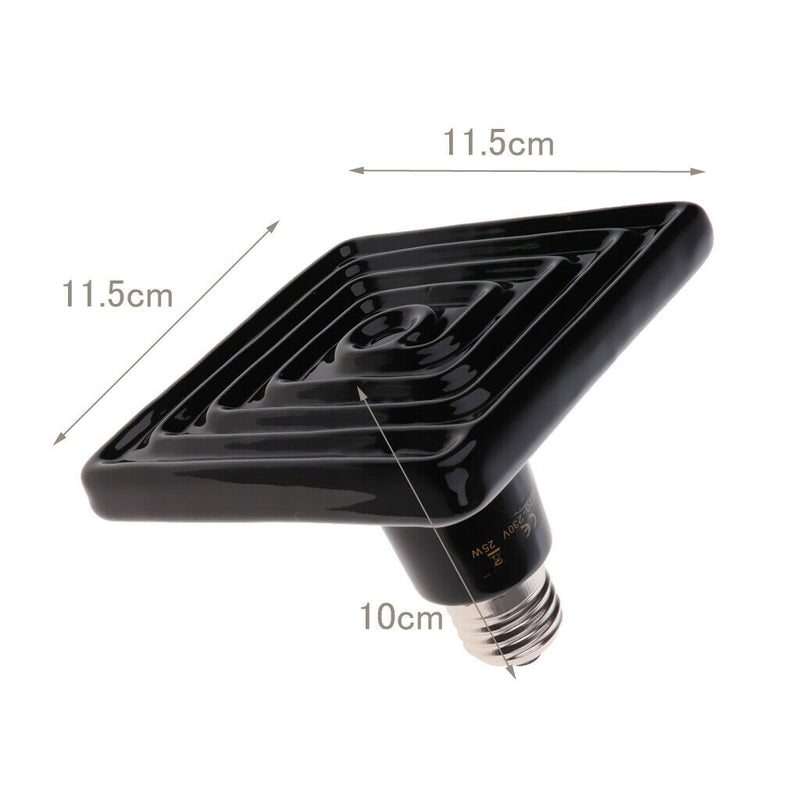 E27 25W 220-230V CERAMIC HEAT EMITTER BROODER INFRARED LAMP BULB REPTILE PET