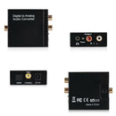 3.5MM Digital Optical Toslink SPDIF Coax to Analog RCA Audio Converter Adapter