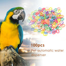 100pcs Colorful Plastic Chain Parrot Birds Toys Non-toxic C-clip Hook (S) A