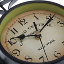 EU Style Double Sided Wall Bracket Clock Classic Mue Clock Decor Black