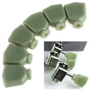 6pcs Jade Green Guitar Tuning Peg Key Tuners Heads Button Knobs Handle Caps