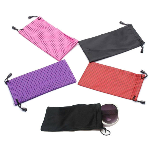 1Pc/Set Design Random Sunglasses Bag Pouch Cloth Cleaning Optical Glasses Cas Bj