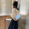 Women Casual Handbag Simple Nylon Daily Female Totes Shoulder Bags (Blue)