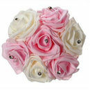 Bridal Bride Bouquet 7 Pcs(A Bunch) Artificial Foam Rose Craft Flowers Bouq