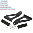 Upper Windshield Roof 52Inch Curved LED Light Bar Mounting Brackets Kit for