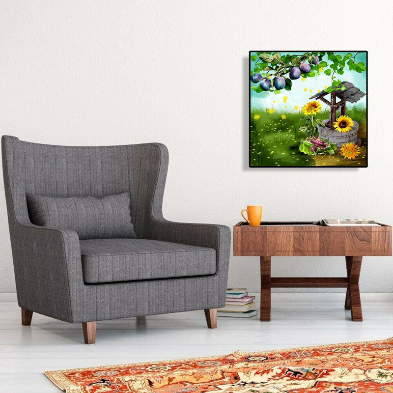 Garden 5D DIY Full Round Drill Diamond Painting Decor Needlework (C1298)
