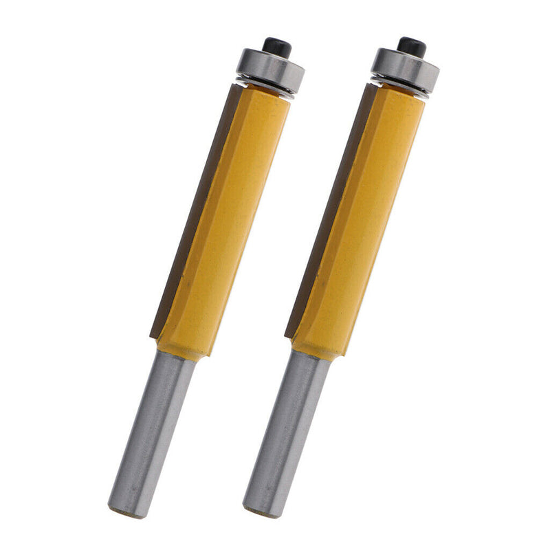 2Pc Bearing Flush Trim Router Bit with 5/16inch Shank and 2inch Blade Length