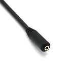 4.9ft Black Durable PVC 6.35mm to 3.5mm Male Female Audio Line Connector