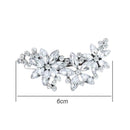 Crystal Flower Hair Clips Rhinestone Barrettes Bride Hairpins Hair Jewelry