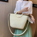 Popular Women's Straw Bag Paper Shoulders Hand-Woven Bag Holiday Woven Bag