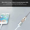 80cm/30inch USB 2.0 Type A Male to Female Extension Cable Extender Cable