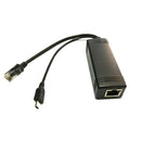 1x Power Over Ethernet 48V To 5V 2A Active POE Splitter Micro USB Adapter Cable