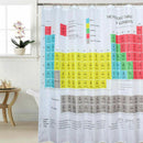 Periodic Table of the Element Waterproof Shower Curtain 12 Hooks Bathr MCW