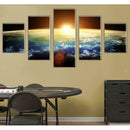 5 Panels Canvas Wall Art Hanging Painting Pictures Earth Hanging Ornaments