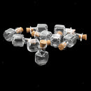 Mini Glass Cork Bottle Square Cubic Jars Vials Wish Bottle Love Note 10Pc