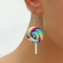 Korean Sweet Lolly Candy Hook Earrings for Women Ear Dangle Drop Jewelry