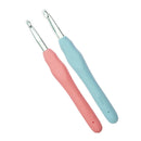 2Pc Soft Handle Aluminum Crochet Hooks Knitting Needles Set Size 7mm 8mm