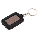 Solar Energy 3 Light LED Electric Torch Key Chain Accessory Black A