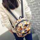 New Fashion Women PU Leather Mini  Backpack Hit Color Cute Shoulder Bag