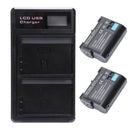 2 Pcs En-El15 Battery And Lcd Dual Battery Usb Charger For Nikon Z6, Z7, D8