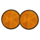 2pcs Motorcycles Car Exterior Accessories Universal ATV Orange Round Reflectors