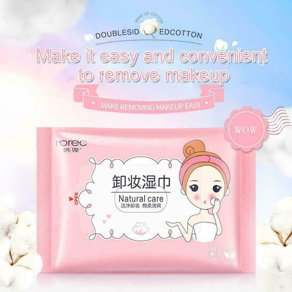 25pcs/bag Sensitive Facial Skin Cleansing Cloths Remove Skin Makeup Dirt A0W4