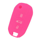 Car Key Protive Cover Holder for BUICK Flip Folding Remote Key Fob Rose Red