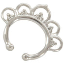 Non Piercing Flower Petal Fan SEPTUM Nose Clip-On Hanger RINGS Stud Color:S U4N8