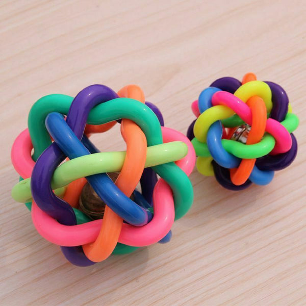 Woven ball, natural rubber, Dia. 10 cm, for dog