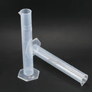 2pcs 50ml Transparent Plastic Graduated Cylinder Lab Measuring Cup