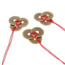 2Pcs Chinese Feng Shui Coins Meaningful Fortune Coins Red Strings Wealth LuSEAU