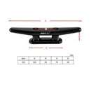 152mm / 6" Marine Black Nylon Cleat Flat Top