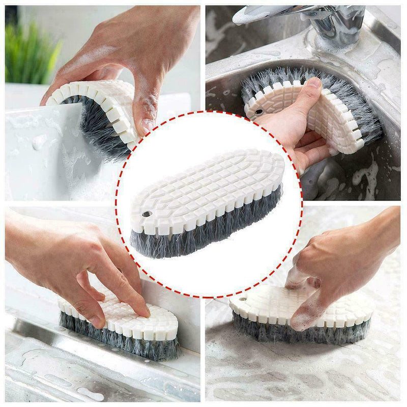 1* Bendable Cleaning Brush Dual Kitchen Floor Cleaner Bathrsh Tile Tools O1A9