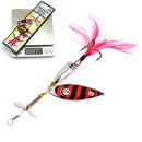 Fishing Lure Crankbait Sequin Spoon Spinner Metal Artificial Feather Bait Hook
