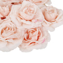 10 Camellia Artificial Flower Heads Wedding Bride Hair Clip Decor LightPink